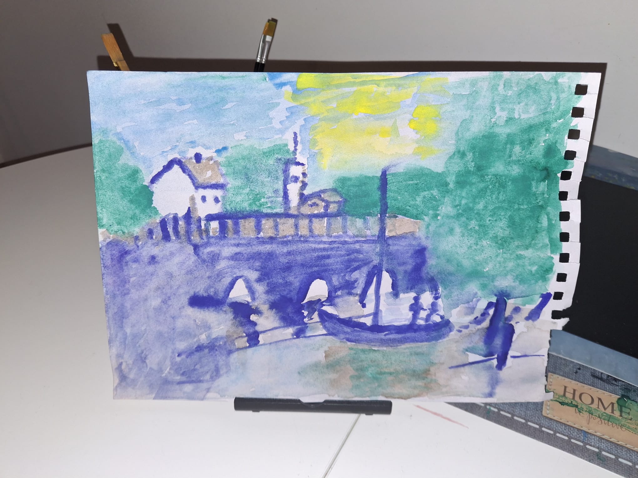Œuvres en cours en atelier guidé